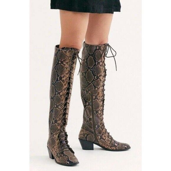 Free People Jeffrey Campbell Joe Lace-Up Boots $298 - Picture 1 of 5